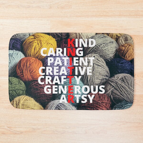 Item preview, Knitter, the skills of a knitting queen on colorfull yarn balls designed and sold by Designbyfia.