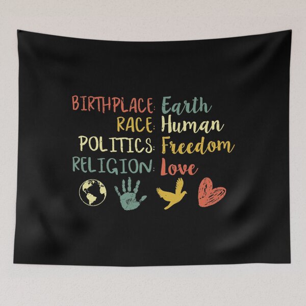 Item preview, Birthplace Earth Race Human Politics Freedom Religion Love designed and sold by murkybustle9.
