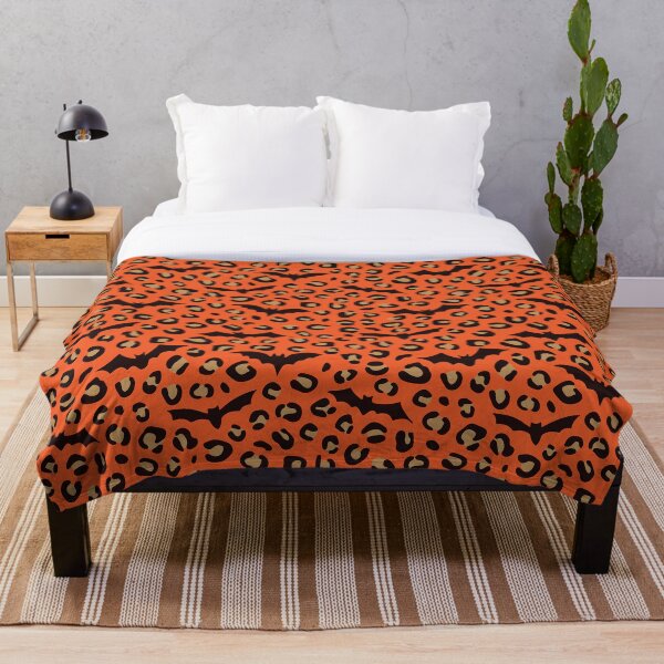 Item preview, Halloween Bats | Black and Orange Leopard Print designed and sold by rebekahandco.