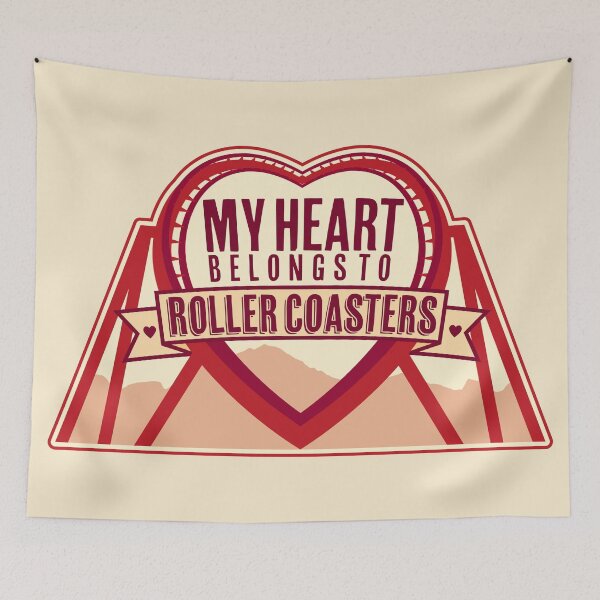 Item preview, My Heart Belongs to Roller Coasters designed and sold by Thrilltography.