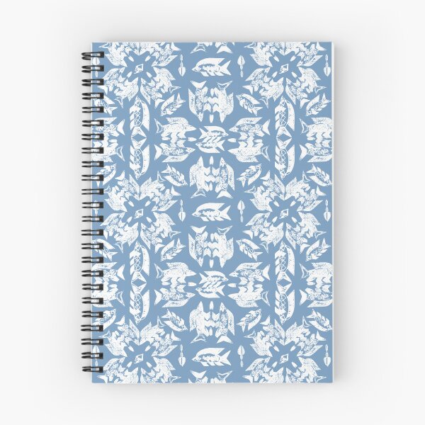 Item preview, Wild Ocean Fish - White on Blue designed and sold by bmfabricdesigns.