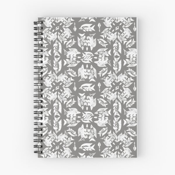 Item preview, Wild Ocean Fish - White on Gray designed and sold by bmfabricdesigns.