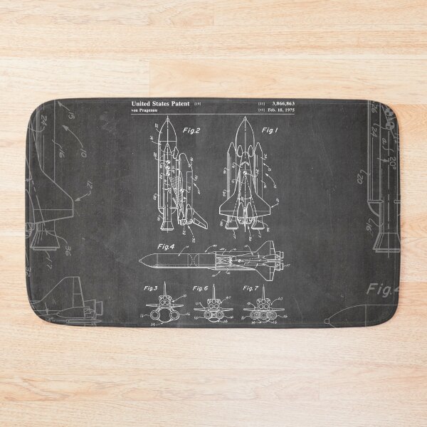 Item preview, Nasa Space Shuttle Patent - Nasa Shuttle Art - Black Chalkboard designed and sold by patentpress.