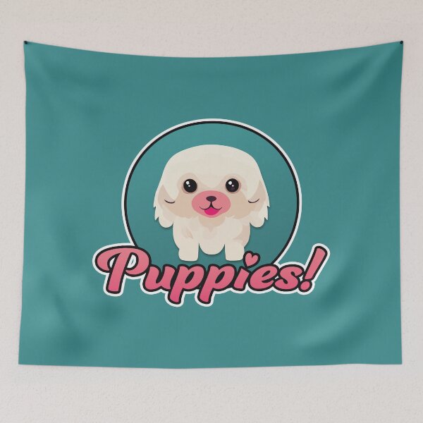 Item preview, Puppies! | Cute vector art puppy | Shichon puppy designed and sold by MadSwellDesigns.