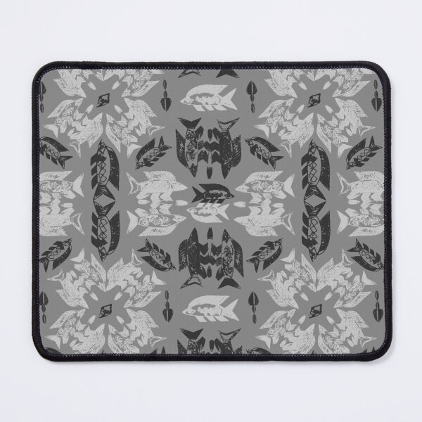 Item preview, Wild Ocean Fish - Black and Gray designed and sold by bmfabricdesigns.