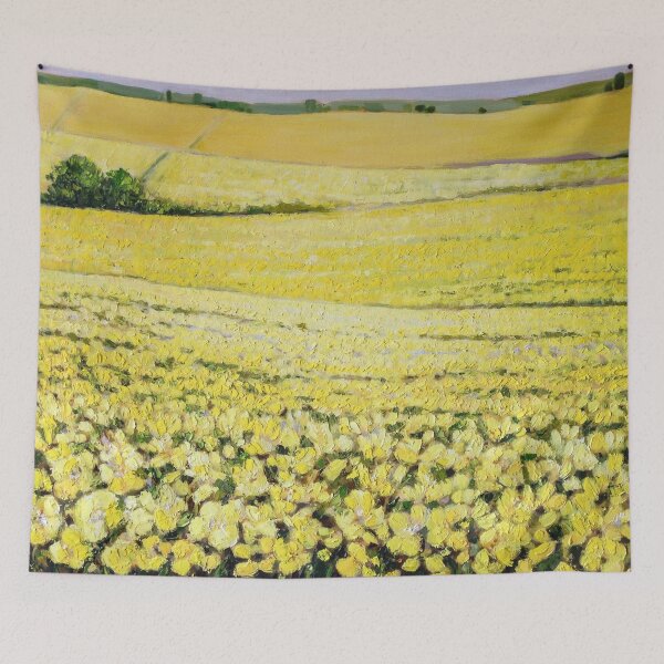 Item preview, Rapeseed Field Fine Art Painting designed and sold by artmanikin.