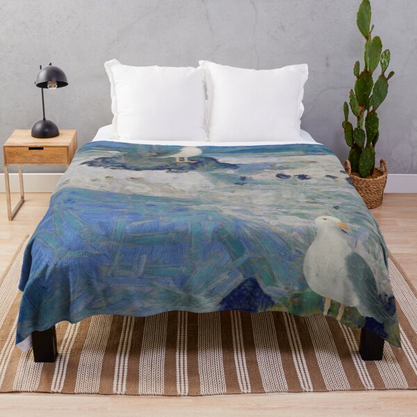 Item preview, Watercolor Ocean Seagulls designed and sold by HappyLifeCreate.
