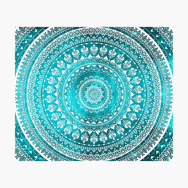 Mandala Turquoise Photographic Print