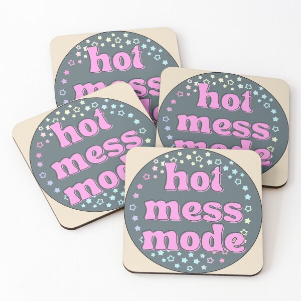 Item preview, Hot Mess Mode Magenta and Stars designed and sold by Pink Ribbon.