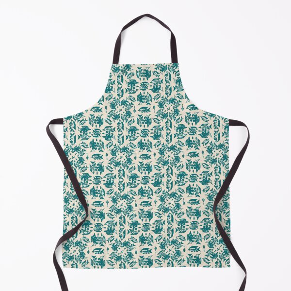 Item preview, Wild Ocean Fish - Teal on Cream designed and sold by bmfabricdesigns.