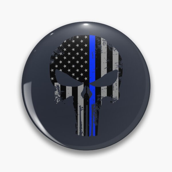 Item preview, Thin Blue Line Skull designed and sold by AJ  Liber.