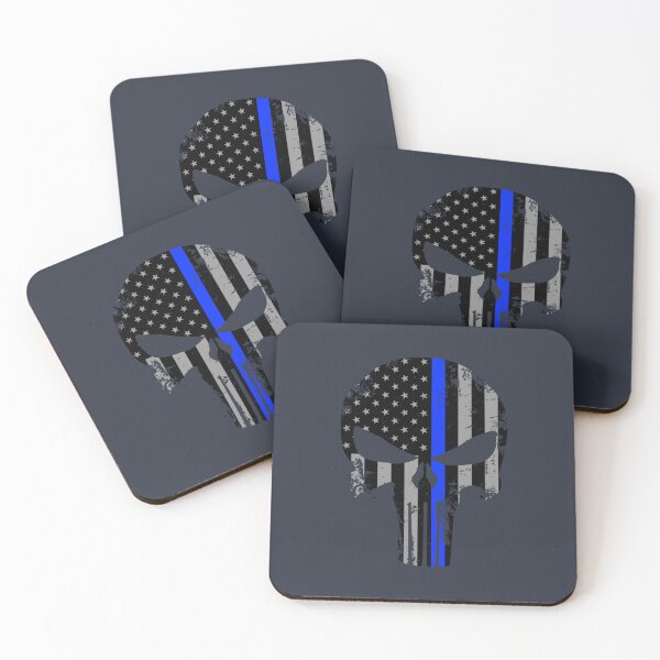 Item preview, Thin Blue Line Skull designed and sold by AJ  Liber.