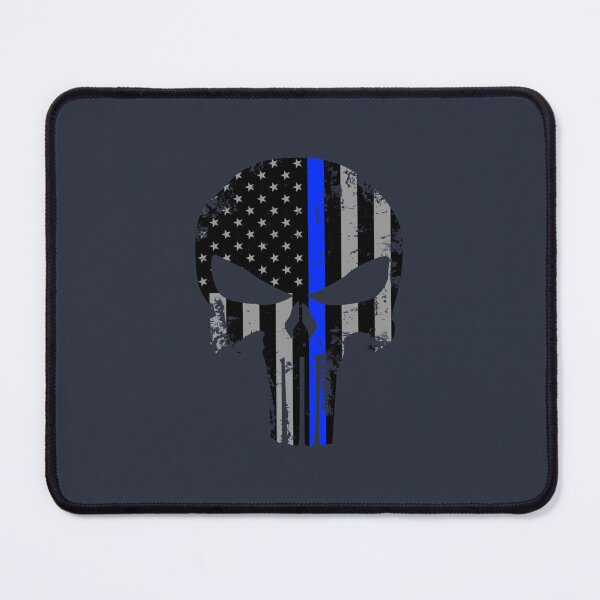 Item preview, Thin Blue Line Skull designed and sold by AJ Liber.