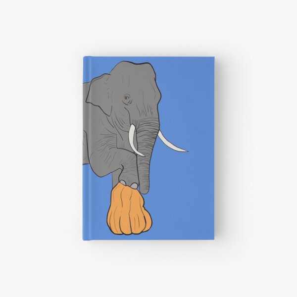 Elephant Pumpkin Smash - Halloween Autumn Design Hardcover Journal
