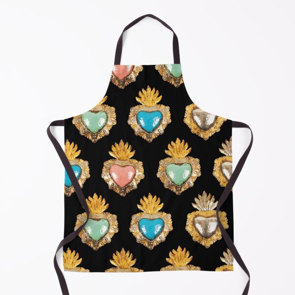 Item preview, Mexican pastel colors sacred heart golden oaxaca folk art elegant seamless pattern designed and sold by T-Mex.