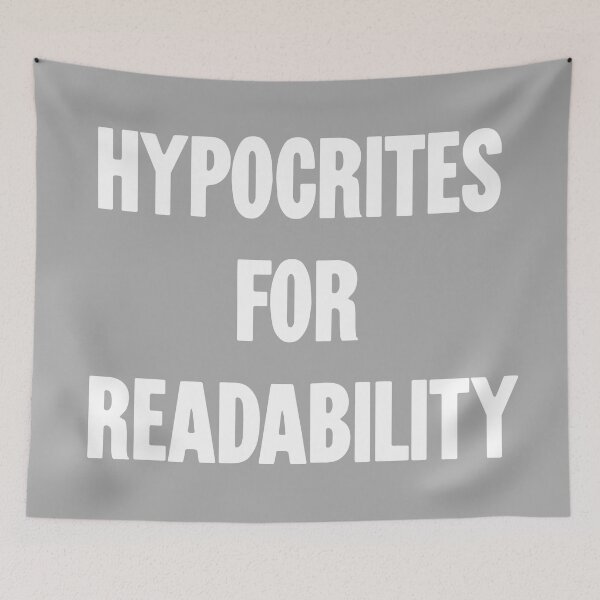 Item preview, Hypocrites For Readability designed and sold by Good-Looking Corpse.