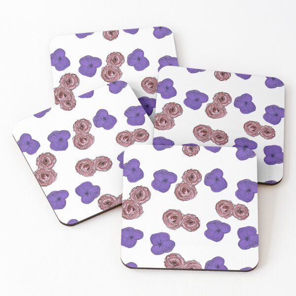 Item preview, Painted purple flowers and roses designed and sold by DentistArt2022.