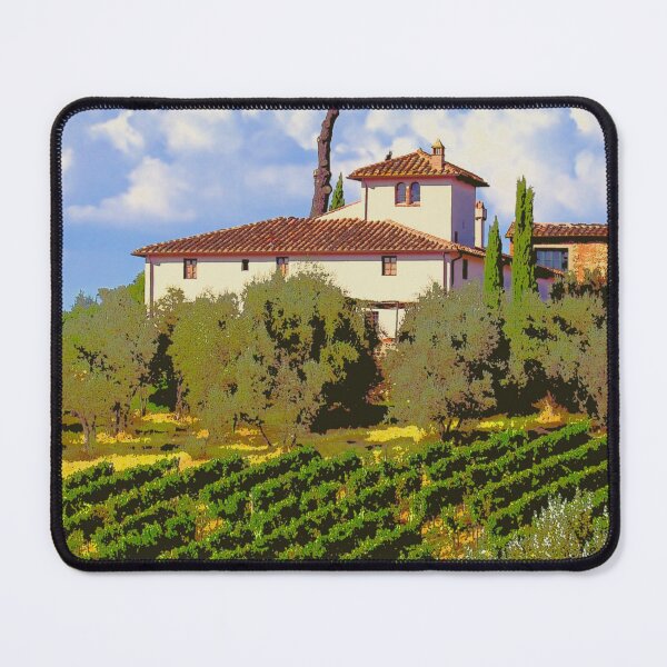 Item preview, Tuscany Italy - Retro Style Tuscan Vineyard Art designed and sold by molamode.