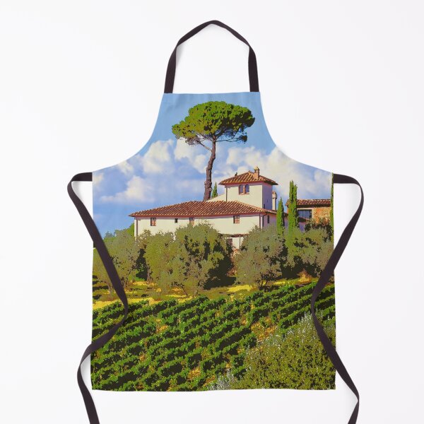 Item preview, Tuscany Italy - Retro Style Tuscan Vineyard Art designed and sold by molamode.