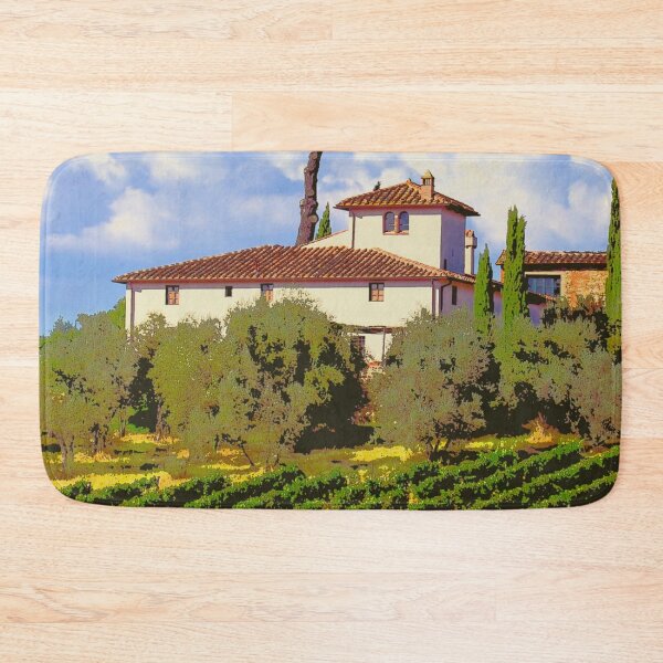 Item preview, Tuscany Italy - Retro Style Tuscan Vineyard Art designed and sold by molamode.