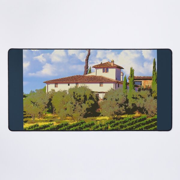 Item preview, Tuscany Italy - Retro Style Tuscan Vineyard Art designed and sold by molamode.