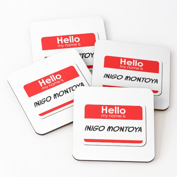 Item preview, Hello My Name Is Inigo Montoya funny name tag designed and sold by ThreadlyAndCo.