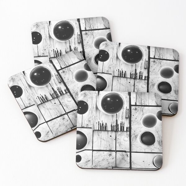 Item preview, Black & White Circles-Squares Pattern [6] designed and sold by FreshAirShop.