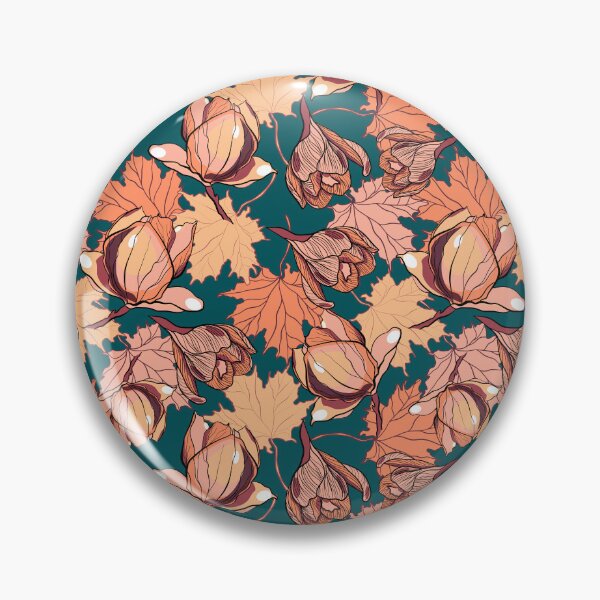 Item preview, Autumn magnolias, crocuses, and maple leaves  designed and sold by Mashusha-art.