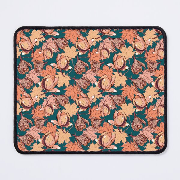 Item preview, Autumn magnolias, crocuses, and maple leaves designed and sold by Mashusha-art.