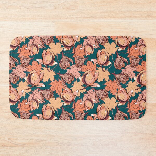 Item preview, Autumn magnolias, crocuses, and maple leaves  designed and sold by Mashusha-art.