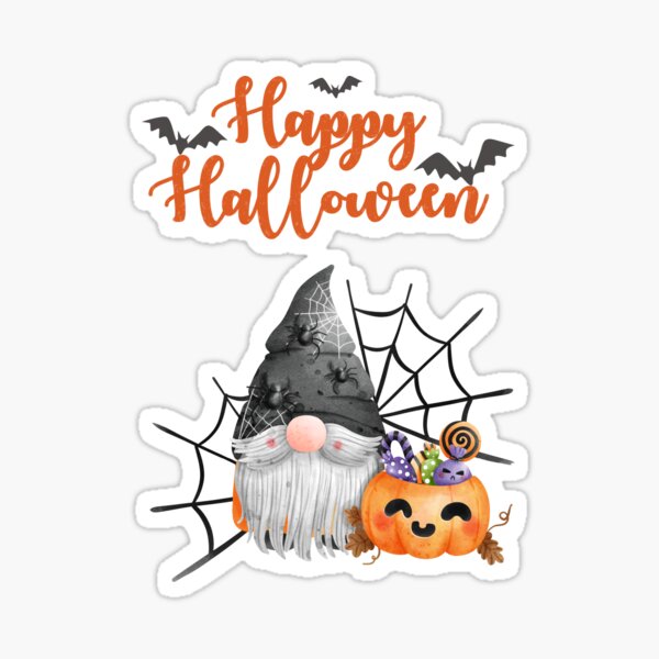 Happy Halloween with Gnome Sticker