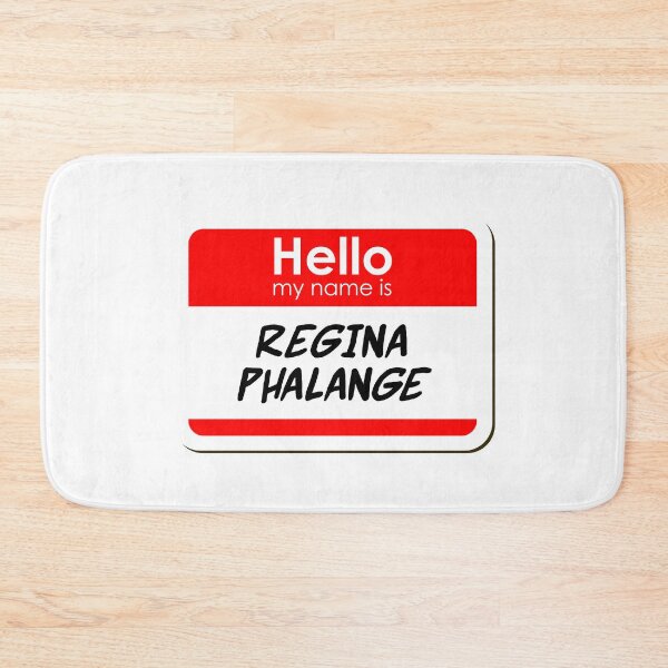 Item preview, Hello My Name Is Regina Phalange funny name tag designed and sold by ThreadlyAndCo.