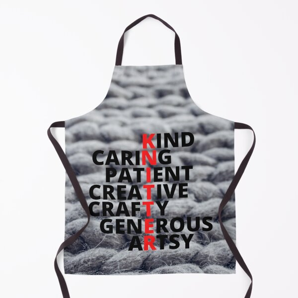 Item preview, Knitter, the skills of a knitting queen on knitted fabric designed and sold by Designbyfia.