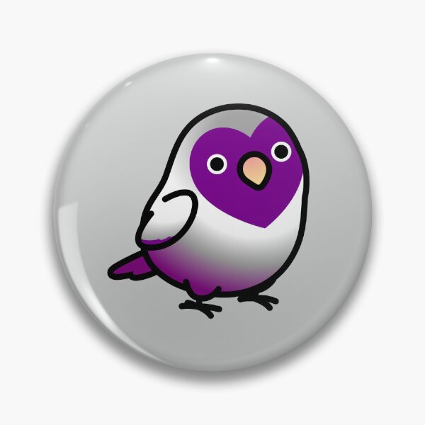 Item preview, Chubby Grey-Ace Grey-Asexual LGBT+ Pride Lovebird designed and sold by birdhism.