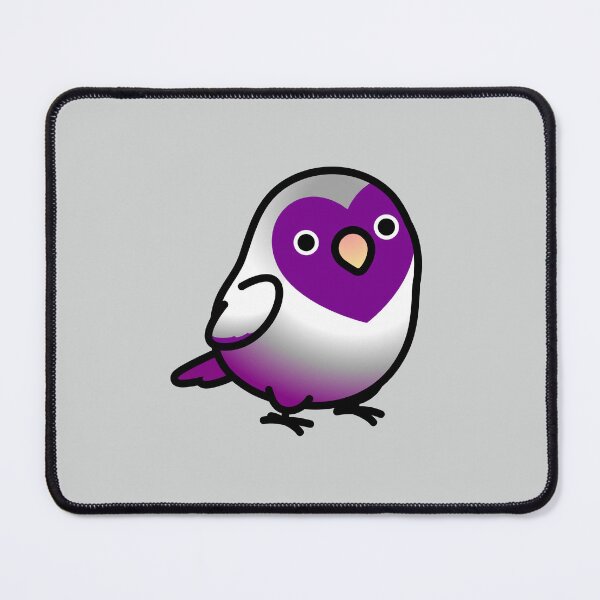 Item preview, Chubby Grey-Ace Grey-Asexual LGBT+ Pride Lovebird designed and sold by birdhism.