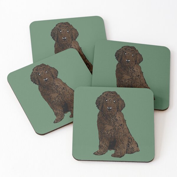 Item preview, A Cute Chocolate Labradoodle  designed and sold by rmcbuckeye.