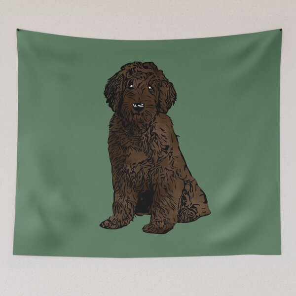 Item preview, A Cute Chocolate Labradoodle  designed and sold by rmcbuckeye.