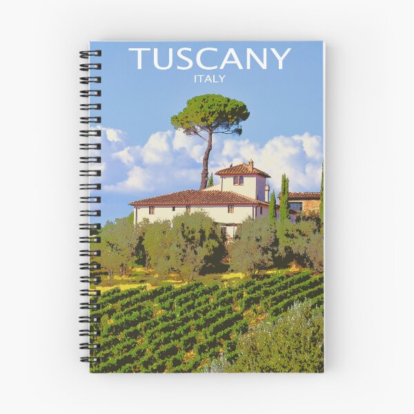 Item preview, Tuscany Italy - Retro Style Tuscan Vineyard Art designed and sold by molamode.