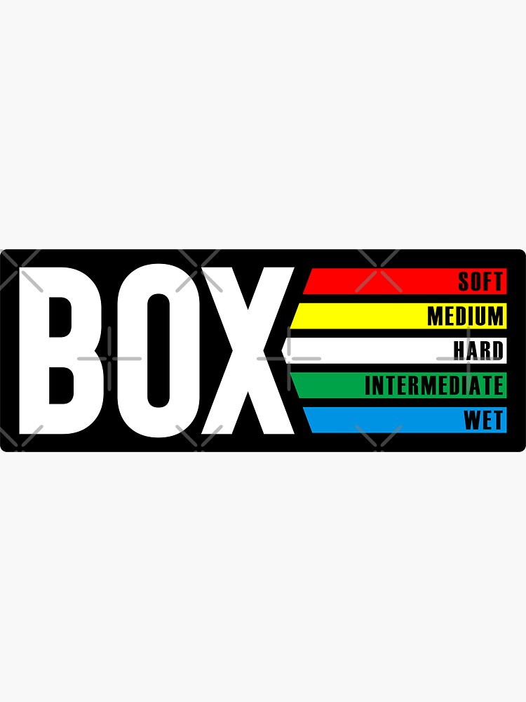 Box Box Box F1 Tyre Compound Design Sticker for Sale by David
