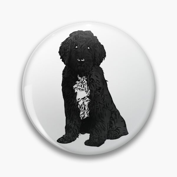 Item preview, A Cute Black and White Labradoodle  designed and sold by rmcbuckeye.