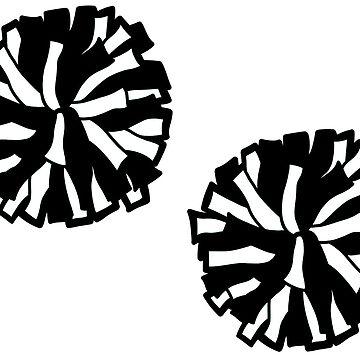 Pom Poms (Black & White) Magnet for Sale by crystalcreative