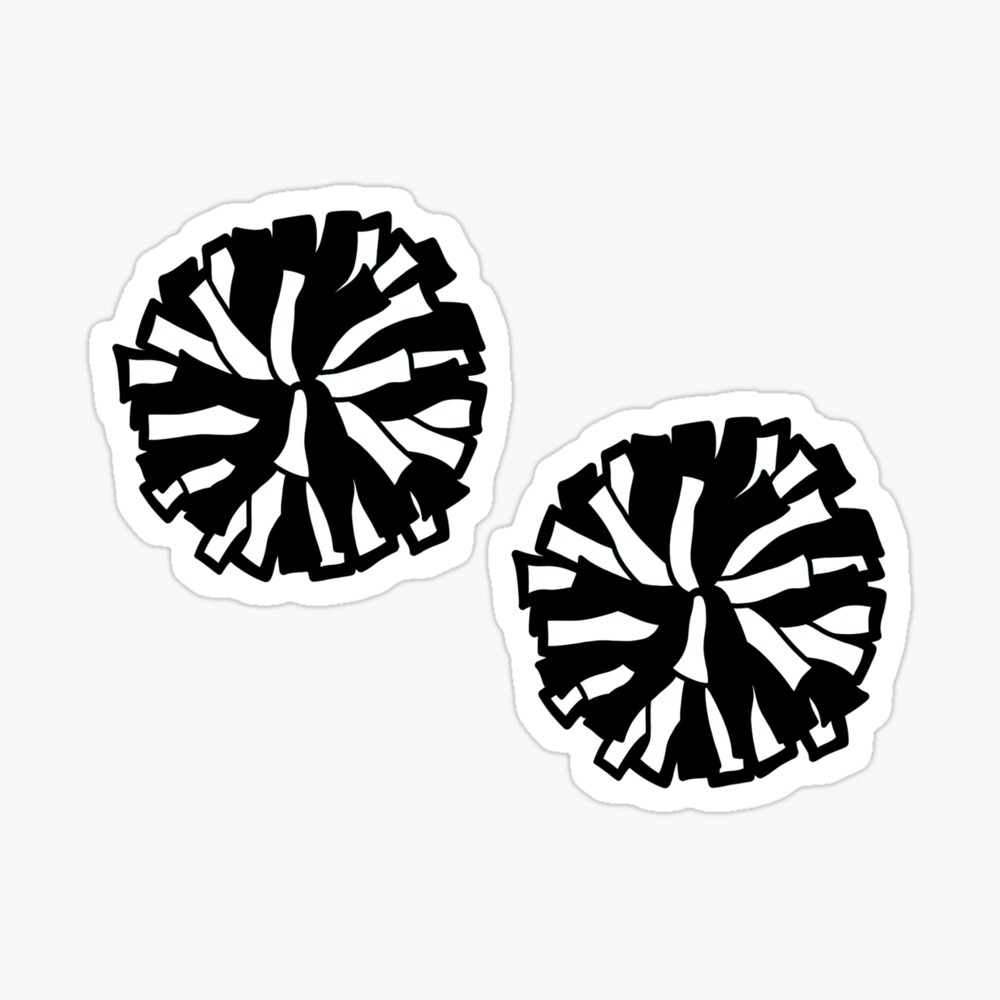 Pom Poms (Black & White) Magnet for Sale by crystalcreative