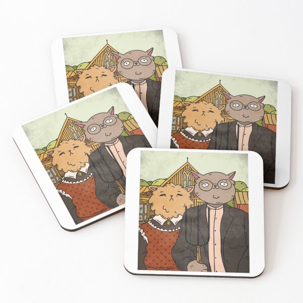 Item preview, Grant Wood cat, Grant Wood Parody  designed and sold by GaliaTati.