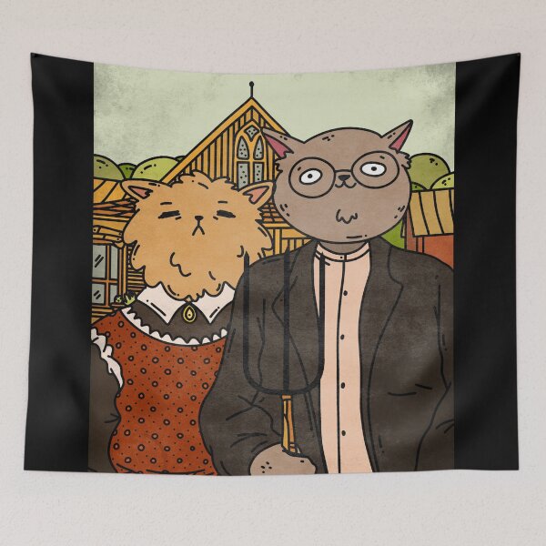 Item preview, Grant Wood cat, Grant Wood Parody  designed and sold by GaliaTati.