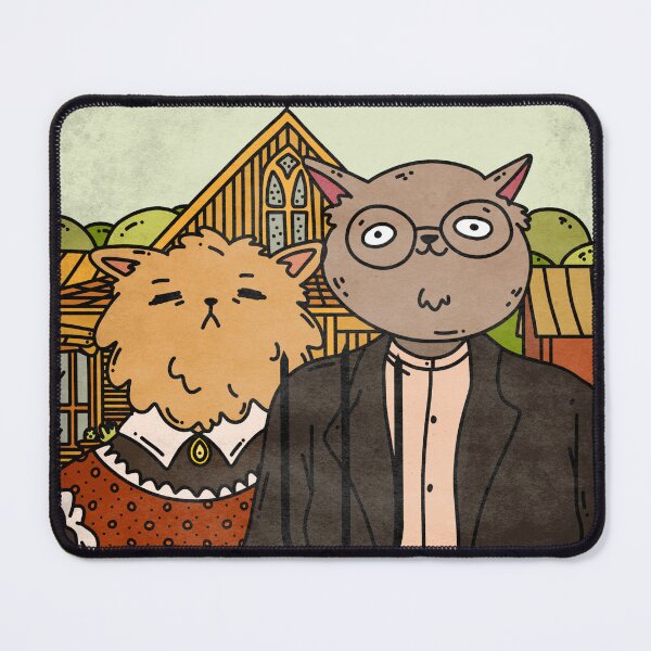 Item preview, Grant Wood cat, Grant Wood Parody designed and sold by GaliaTati.