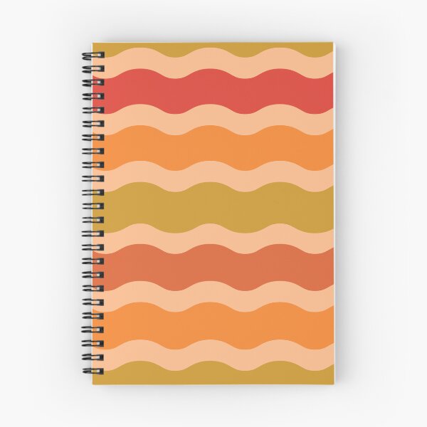 Item preview, Retro 70s  waves pattern in orange, red, green and beige  designed and sold by Yasminepatterns .