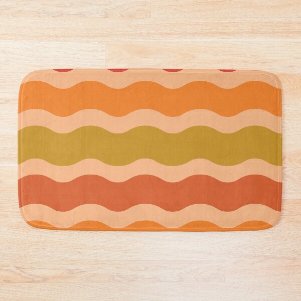 Item preview, Retro 70s  waves pattern in orange, red, green and beige  designed and sold by Yasminepatterns .