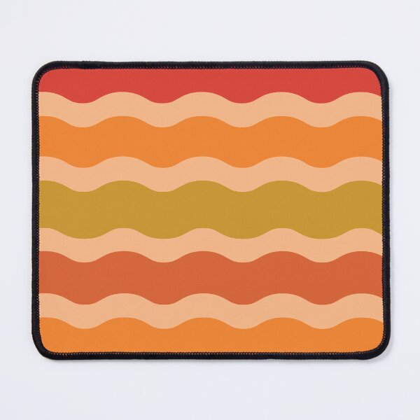 Item preview, Retro 70s  waves pattern in orange, red, green and beige  designed and sold by Yasminepatterns .