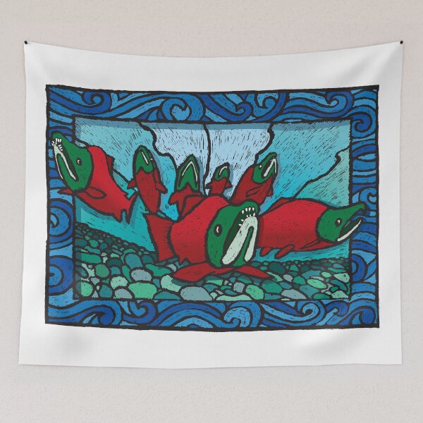 Item preview, Spawning Salmon designed and sold by Sabin Artworks.
