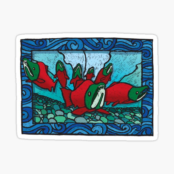 Item preview, Spawning Salmon designed and sold by Sabin Artworks.